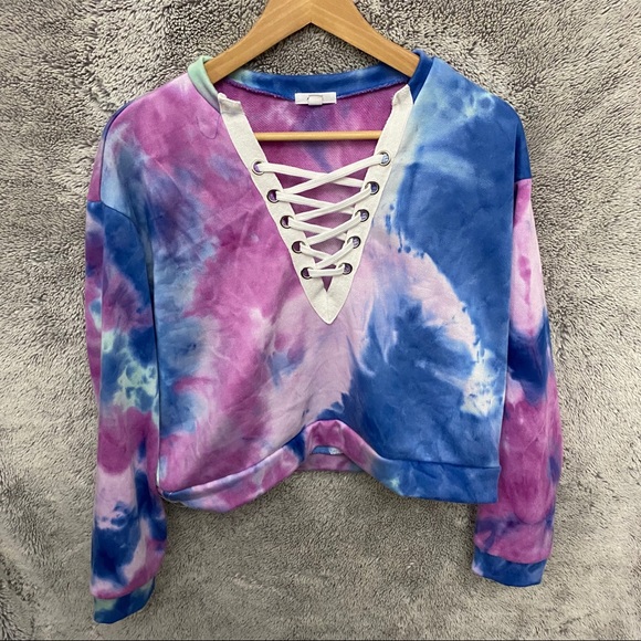 Ardene Tie Dye Hip Sweatshirt - Picture 1 of 3